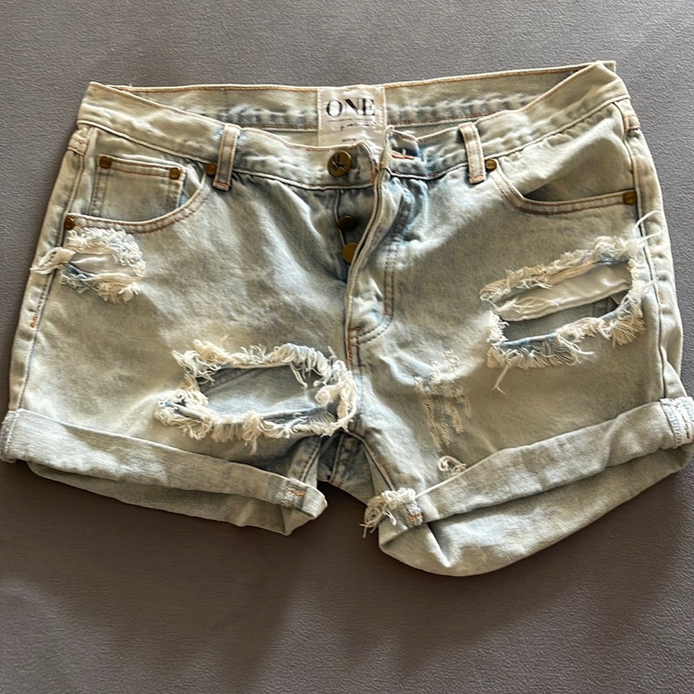 One teaspoon denim Mom Jean shorts Chargers size 29